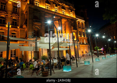 Budapest, Egyetem ter, Kecskemeti utca Stockfoto