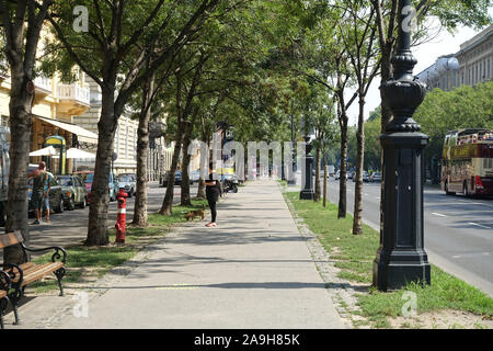 Budapest, Andrássy út, Andrássy-Straße - Budapest, Andrássy Straße Stockfoto