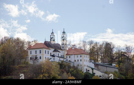 Blick auf die Wallfahrtskirche in Passau, Pauline Kloster, Kloster Mariahilf Stockfoto