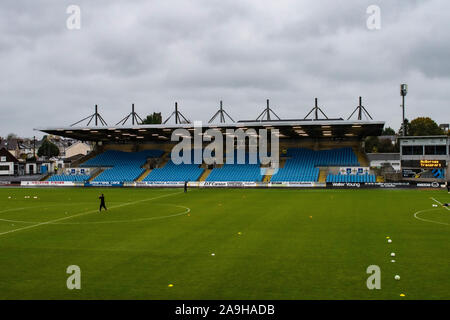 Ballymena, Nordirland 9. November, 2019. Fußball: Ballymena United vs Carrick Förster Danske Bank Premiership Spiel in Ballymena Showground Stockfoto