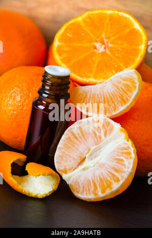 Ätherisches Öl Mandarine Stockfoto