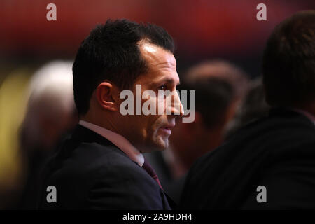 München, Deutschland. 15 Nov, 2019. Fussball: Bundesliga, Hauptversammlung FC Bayern München in der Olympiahalle. Sport Direktor Hasan Salihamidzic. Quelle: Tobias Hase/dpa/Alamy leben Nachrichten Stockfoto