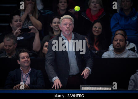London, Großbritannien. 15 Nov, 2019. BORIS BECKER während der NITTO ATP-Finale Tennis London Tag 6 Am O2, London, England am 15. November 2019. Foto von Andy Rowland. Credit: PRiME Media Images/Alamy leben Nachrichten Stockfoto