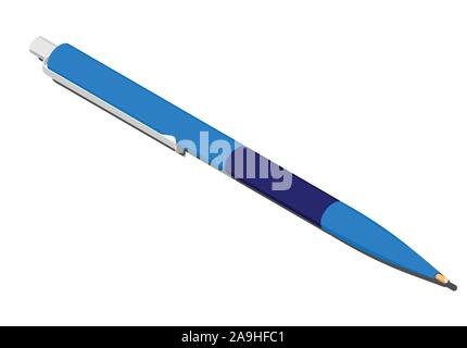 Kugelschreiber isometrische Symbol mit Farben Stock Vektor