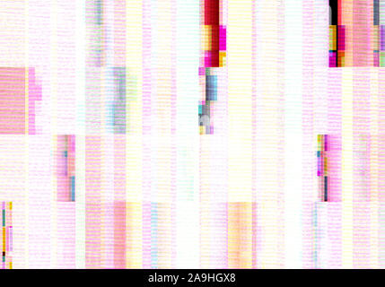 Zusammenfassung Hintergrund mit Glitch scanlines Stockfoto