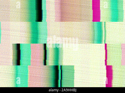 Zusammenfassung Hintergrund mit Glitch scanlines Stockfoto