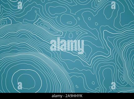 Abstrakte topografische Karte Hintergrund mit Höhe Linien Stock Vektor