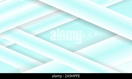 Hintergrund in blau und weiß Farbverlauf Papier schneiden. Dekorative abstrakte Stücke strukturiertes Papier mit Ebenen. Vector Illustration. Stock Vektor