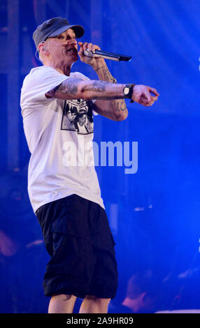 AUSTIN, TX - Oktober 11: Eminem führt im Konzert während der "Austin City Limits Music Festival im Zilker Park am 11. Oktober 2014 in Austin, Texas. Foto: imageSPACE/MediaPunch Stockfoto