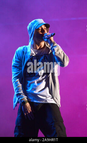 AUSTIN, TX - Oktober 11: Eminem führt im Konzert während der "Austin City Limits Music Festival im Zilker Park am 11. Oktober 2014 in Austin, Texas. Foto: imageSPACE/MediaPunch Stockfoto