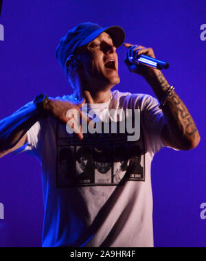 AUSTIN, TX - Oktober 11: Eminem führt im Konzert während der "Austin City Limits Music Festival im Zilker Park am 11. Oktober 2014 in Austin, Texas. Foto: imageSPACE/MediaPunch Stockfoto