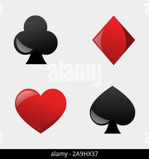 Rummy Karten Spiel symbol Vektor illustration Stock Vektor