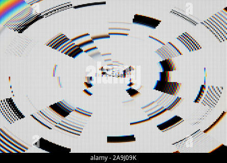 Zusammenfassung Hintergrund mit tv grid Einstellung Stil Stockfoto