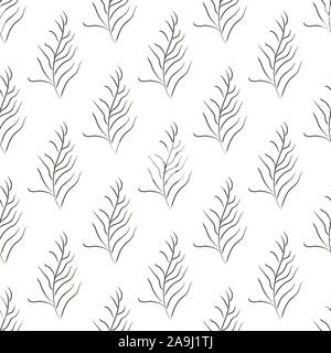 Nahtlose Algen nahtlose Muster. Moderne digitale Design. Marine, Sich wiederholendes Muster. Modern im skandinavischen Stil. Moderne Farben und Design. Stock Vektor