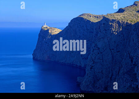 Leuchtturm am Kap Formentor, Mallorca, Balearen, Spanien Stockfoto