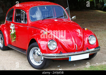 Roten Volkswagen Käfer. Classic Car 1974 Modell am 20. August 2016 Stockfoto