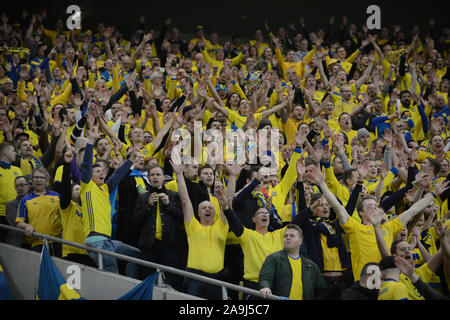 Rumänien vs Schweden Euro 2020 Qualifier 15.11.2019 Spiel auf nationalen Arena in Bukarest gespielt Stockfoto