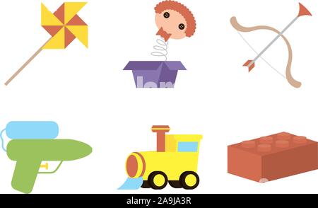 Bündel von baby Spielzeug set Symbole Stock Vektor