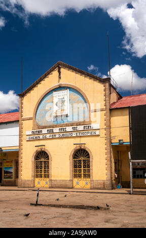 Äthiopien, Dire Dawa, Altes Bahnhofsgebäude auf der ehemaligen Bahnstrecke Addis Abeba nach Dschibuti Stockfoto