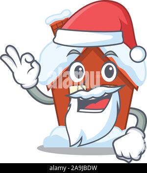 Santa claus Winter Haus mit Charakter Form Stock Vektor