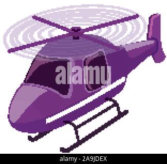 Isolierte Hubschrauber in lila Farbe Abbildung: Stock Vektor