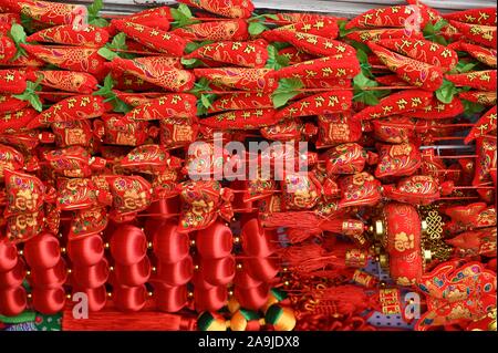Sinnvolle chinesische Glückssymbole für das chinesische Neujahr Stockfoto