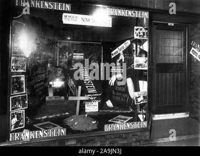 Werbung Ausbeutung für das Denkmal Bild Theater St. Kilda Melbourne Australien für Boris Karloff als das Monster in Frankenstein Direktor 1931 james whale Roman Mary Shelley Universal Pictures Stockfoto