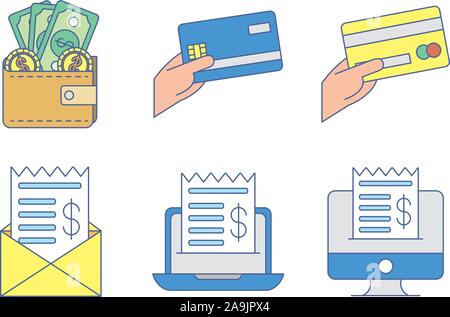 Bündel Geld Exchange Symbole Stock Vektor