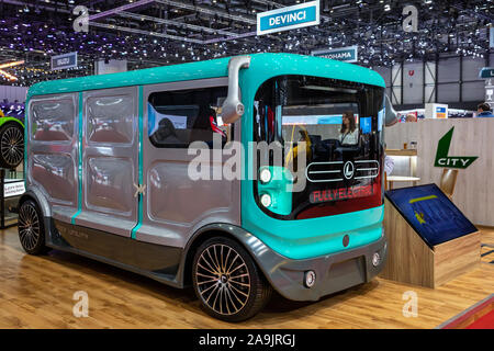 Elektro-Transporter Sin Cars L-City präsentiert auf dem jährlichen Genfer Autosalon 2019, Genf, Schweiz Stockfoto