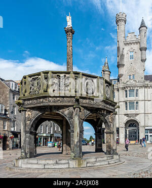 Der mercat Kreuz und Quadrat in Granary Aberdeen Schottland Großbritannien Stockfoto