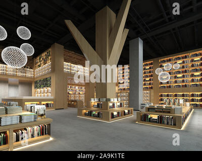 3D-Render von Book Store Stockfoto