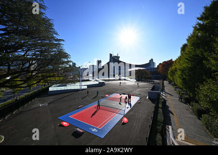 Tokio, Japan. 16 Nov, 2019. € Allgemeine Ansicht Badminton: HULIC - Daihatsu Japan Para-Badminton International 2019 Am 1. Yoyogi Gymnasium in Tokio, Japan. Credit: MATSUO. K/LBA SPORT/Alamy leben Nachrichten Stockfoto