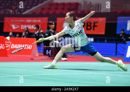 Tokio, Japan. 16 Nov, 2019. Mamiko Toyoda (JPN) Badminton: HULIC - Daihatsu Japan Para-Badminton Internationale 2019 Damen Einzel SU 5 Halbfinale am 1. Yoyogi Gymnasium in Tokio, Japan. Credit: MATSUO. K/LBA SPORT/Alamy leben Nachrichten Stockfoto