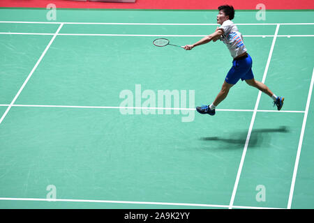 Tokio, Japan. 16 Nov, 2019. Taiyo Imai (JPN) Badminton: HULIC - Daihatsu Japan Para-Badminton Internationale 2019 Herren Einzel SU 5 Halbfinale am 1. Yoyogi Gymnasium in Tokio, Japan. Credit: MATSUO. K/LBA SPORT/Alamy leben Nachrichten Stockfoto