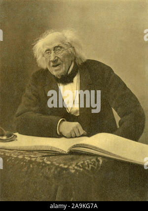 Portrait des französischen Chemiker Michel Eugène Chevreul in seinem Studio im Alter von 100 Jahren Stockfoto