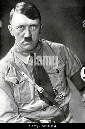 Porträt von Adolf Hitler in Uniform, Deutschland Stockfoto