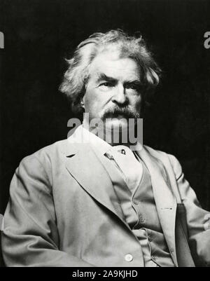 Porträt des amerikanischen Schriftstellers Mark Twain Stockfoto