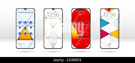 Hintergrund für den Bildschirm sperren oder Smartphone wallpaper Stock Vektor