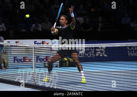 London, Großbritannien. 16 Nov, 2019. London, Großbritannien. 16 Nov, 2019. Raven Klaasen (RSA) in ein Gleiches gilt für die ATP-Finale 2019 Turnier in London, England statt. Credit: Andre Chaco/FotoArena/Alamy leben Nachrichten Stockfoto