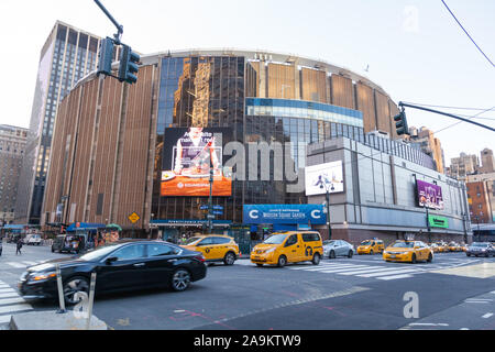 Madison Square Garden, MSG, 8th Avenue, Manhattan, New York City, Vereinigte Staaten von Amerika. Stockfoto