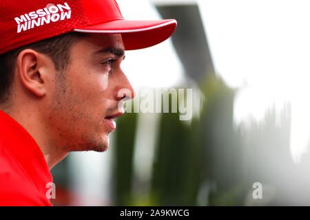 Charles Leclerc (Mco), Scuderia Ferrari SF 90, Porträt während der 2019-Formel-1-Weltmeisterschaft, Brasilien Grand Prix vom 15. bis 17. November in Sao Paulo, Brasilien - | Verwendung weltweit Stockfoto