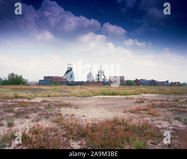 1989 Coal Mine, Wigan, neben Leeds/Liverpool Canal, Lancashire, North West England, Großbritannien Stockfoto