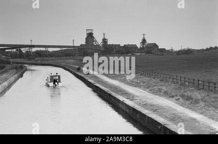 1989 Coal Mine, Wigan, neben Leeds/Liverpool Canal, Lancashire, North West England, Großbritannien Stockfoto