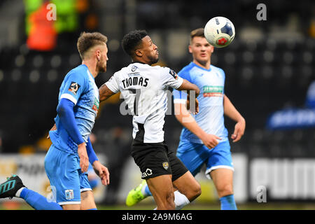 Nottingham, UK. 16. Nov 2019. Wes Thomas von Notts County während des Vanarama nationalen Liga Match zwischen Notts County und Barrow am Meadow Lane, Nottingham am Samstag, den 16. November 2019. (Credit: Jon Hobley | MI Nachrichten) Editorial nur mit der Credit: MI Nachrichten & Sport/Alamy leben Nachrichten Stockfoto