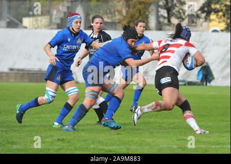 LÃ'Â'Aquila, Italien. 16 Nov, 2019. bekämpfen Italyduring Test Match - Italien Frauen vs Japan, Italienisch Rugby Nationalmannschaft in LÃ'Â'Aquila, Italien, 16. November 2019 - LPS/Lorenzo Di Cola Credit: Lorenzo di Cola/LPS/ZUMA Draht/Alamy leben Nachrichten Stockfoto