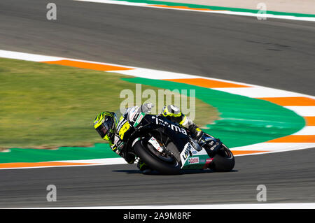 16. November 2019; Circuit Ricardo Tormo, Valencia, Spanien, Valencia MotoGP, qualifizierender Tag; Cal Crutchlow der LCR Honda MotoGP Team rundet die während der MotoGP freies Training Credit verbiegen: Pablo Guillen/Alamy leben Nachrichten Stockfoto