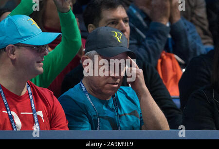 London, Großbritannien. 15 Nov, 2019. Ehemalige Unterhaus Sprecher John Bercow während der NITTO ATP-Finale Tennis London Tag 6 Am O2, London, England am 15. November 2019. Foto von Andy Rowland. Credit: PRiME Media Images/Alamy leben Nachrichten Stockfoto