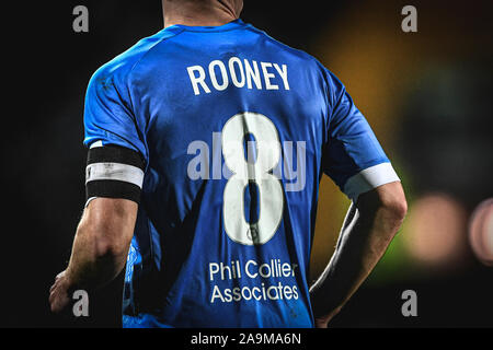 Nottingham, UK. 16. Nov 2019. John Rooney (8) von Barrow AFC während des Vanarama nationalen Liga Match zwischen Notts County und Barrow am Meadow Lane, Nottingham am Samstag, den 16. November 2019. (Credit: Jon Hobley | MI Nachrichten) Editorial nur mit der Credit: MI Nachrichten & Sport/Alamy leben Nachrichten Stockfoto