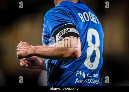 Nottingham, UK. 16. Nov 2019. Barrow Kapitän, John Rooney, während der Vanarama nationalen Liga Match zwischen Notts County und Barrow am Meadow Lane, Nottingham am Samstag, den 16. November 2019. (Credit: Jon Hobley | MI Nachrichten) Editorial nur mit der Credit: MI Nachrichten & Sport/Alamy leben Nachrichten Stockfoto