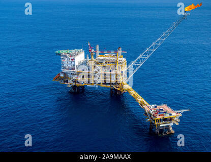 Große offshore drilling Rig Stockfoto